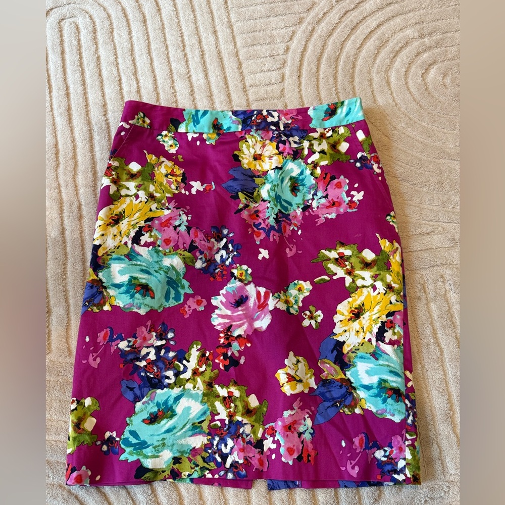 Charter Club Multicolor Floral Pencil Skirt